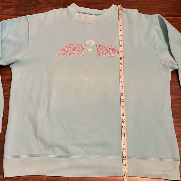 Vintage Guess Blue Distressed Pullover Sweatshirt - Picture 6 of 10